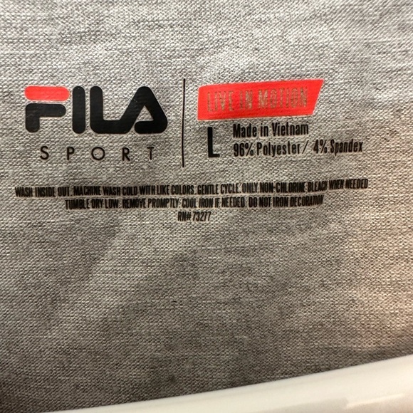 FILA Women's Gray T-Shirt with Neon Accents NWOT - Picture 4 of 4